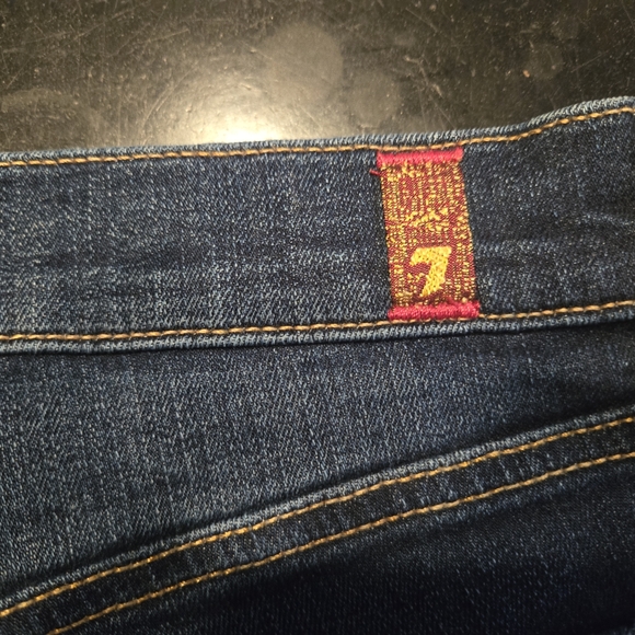 7 For All Mankind dark blue denim jean shorts misses size 32 BNWOT - Picture 6 of 9